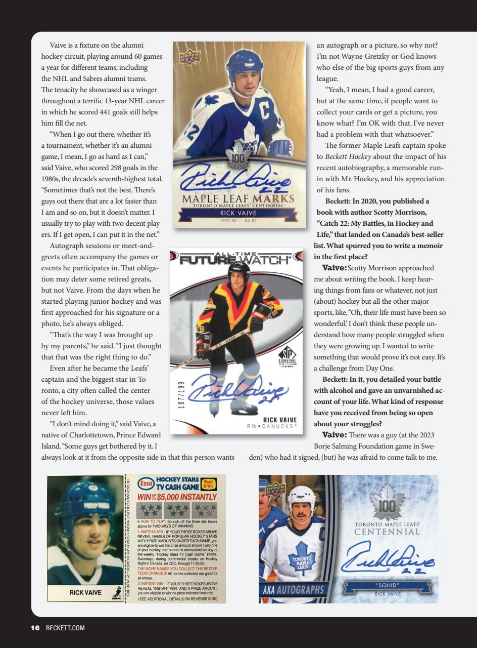 Beckett Hockey Magazine Preview Pages