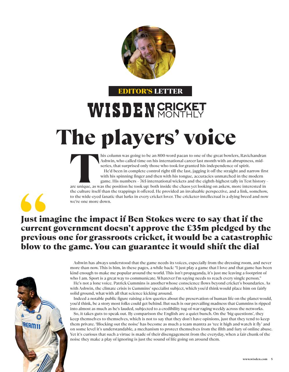 Wisden Cricket Monthly Preview Pages