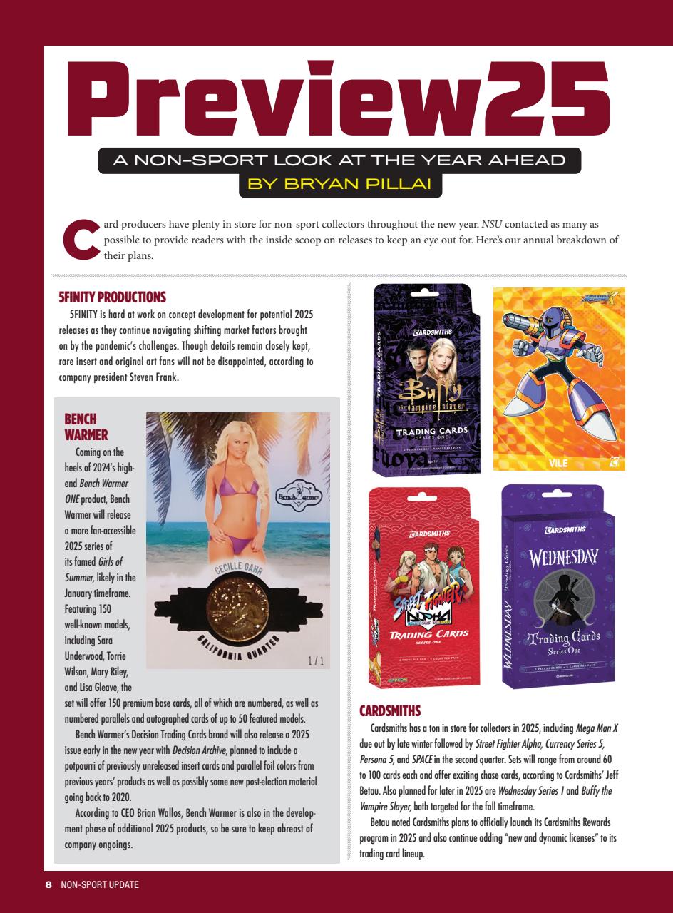 Non-Sport Update Magazine Preview Pages