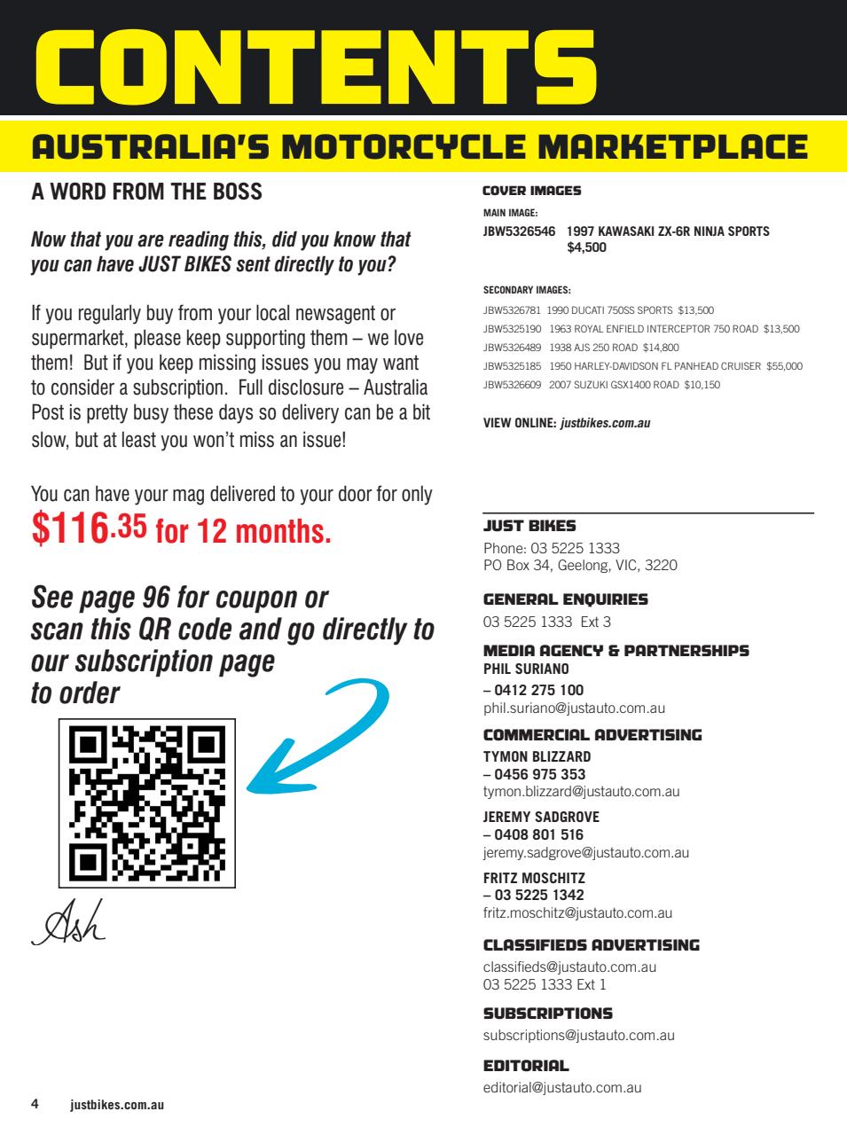 JUST BIKES Preview Pages