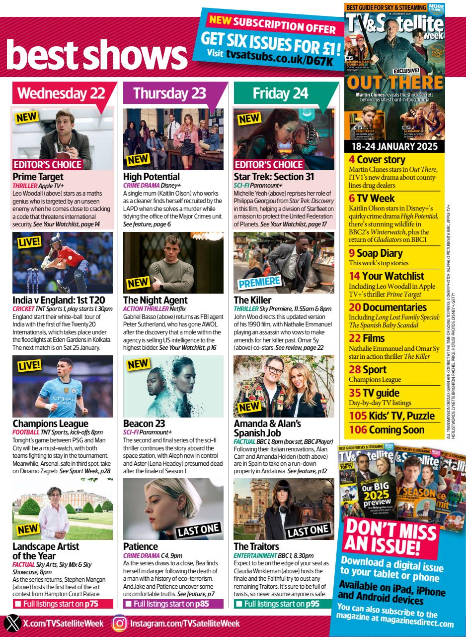 TV & Satellite Week Preview Pages