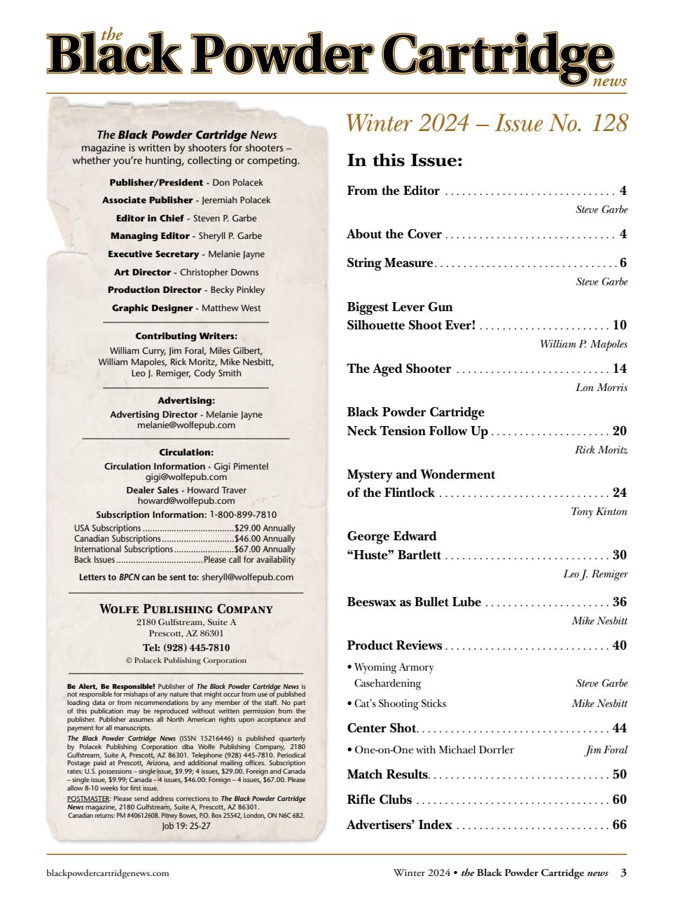 Black Powder Cartridge News Preview Pages