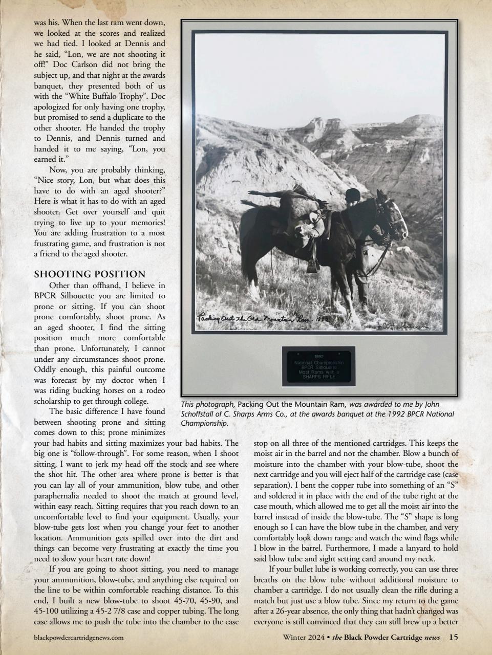 Black Powder Cartridge News Preview Pages