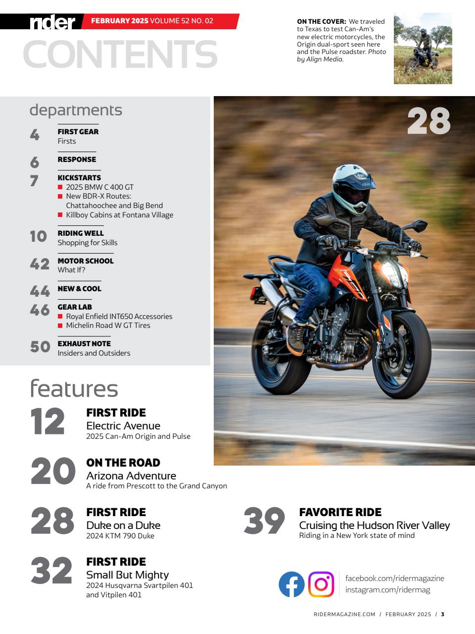 Rider Magazine Preview Pages