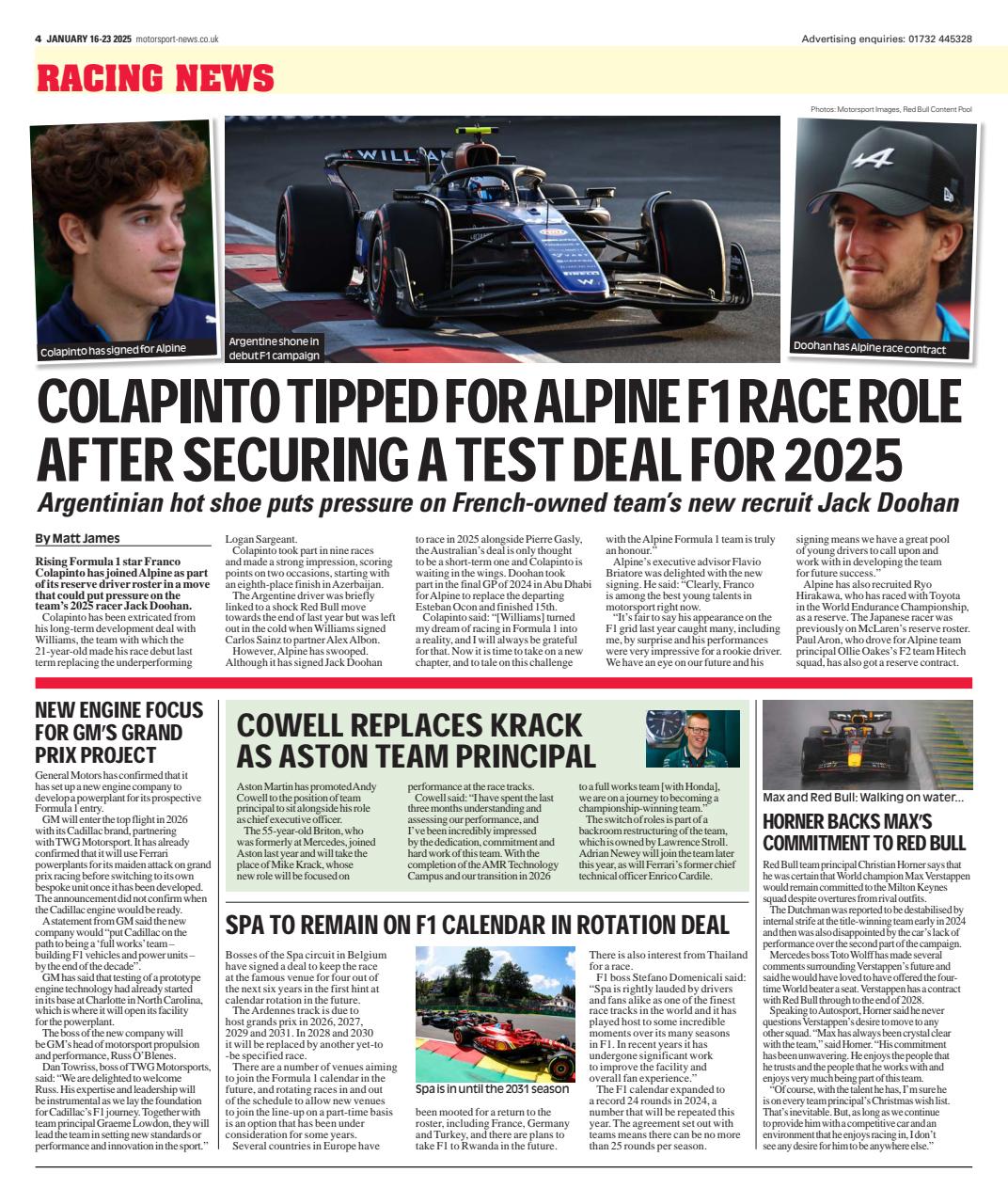Motorsport News Preview Pages