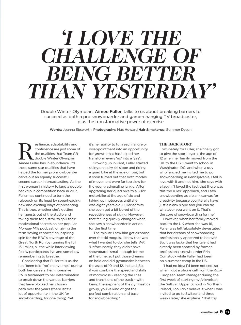 Women’s Fitness Preview Pages