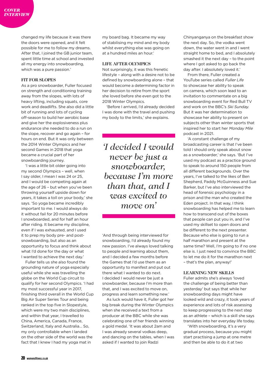 Women’s Fitness Preview Pages