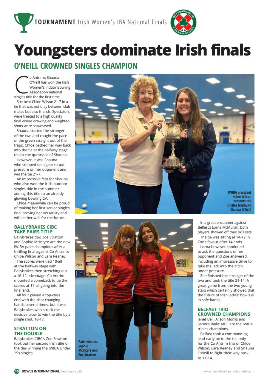 Bowls International Preview Pages