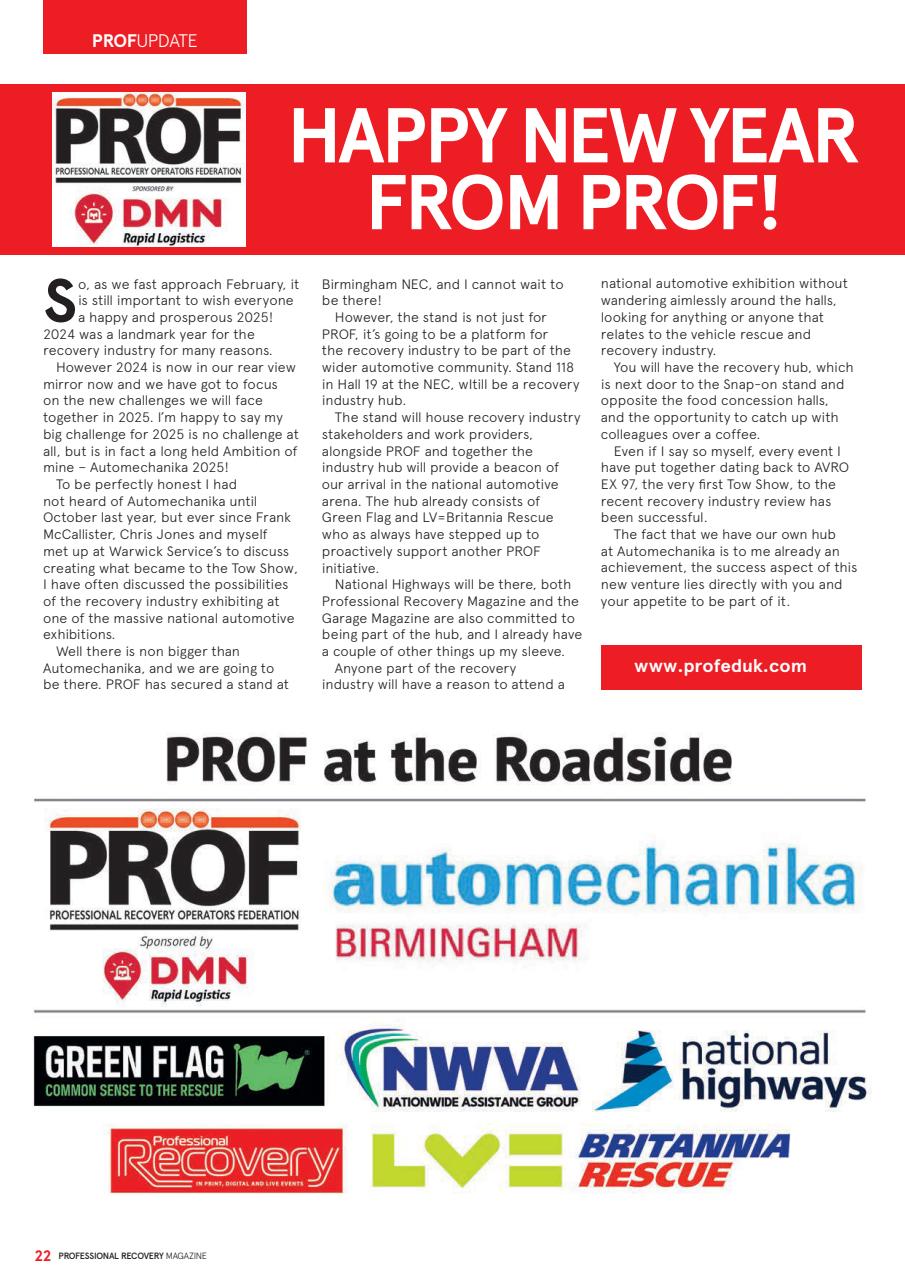 Professional Recovery Magazine Preview Pages