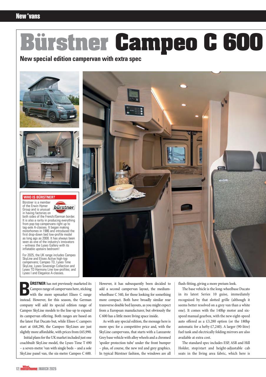 What Motorhome magazine Preview Pages
