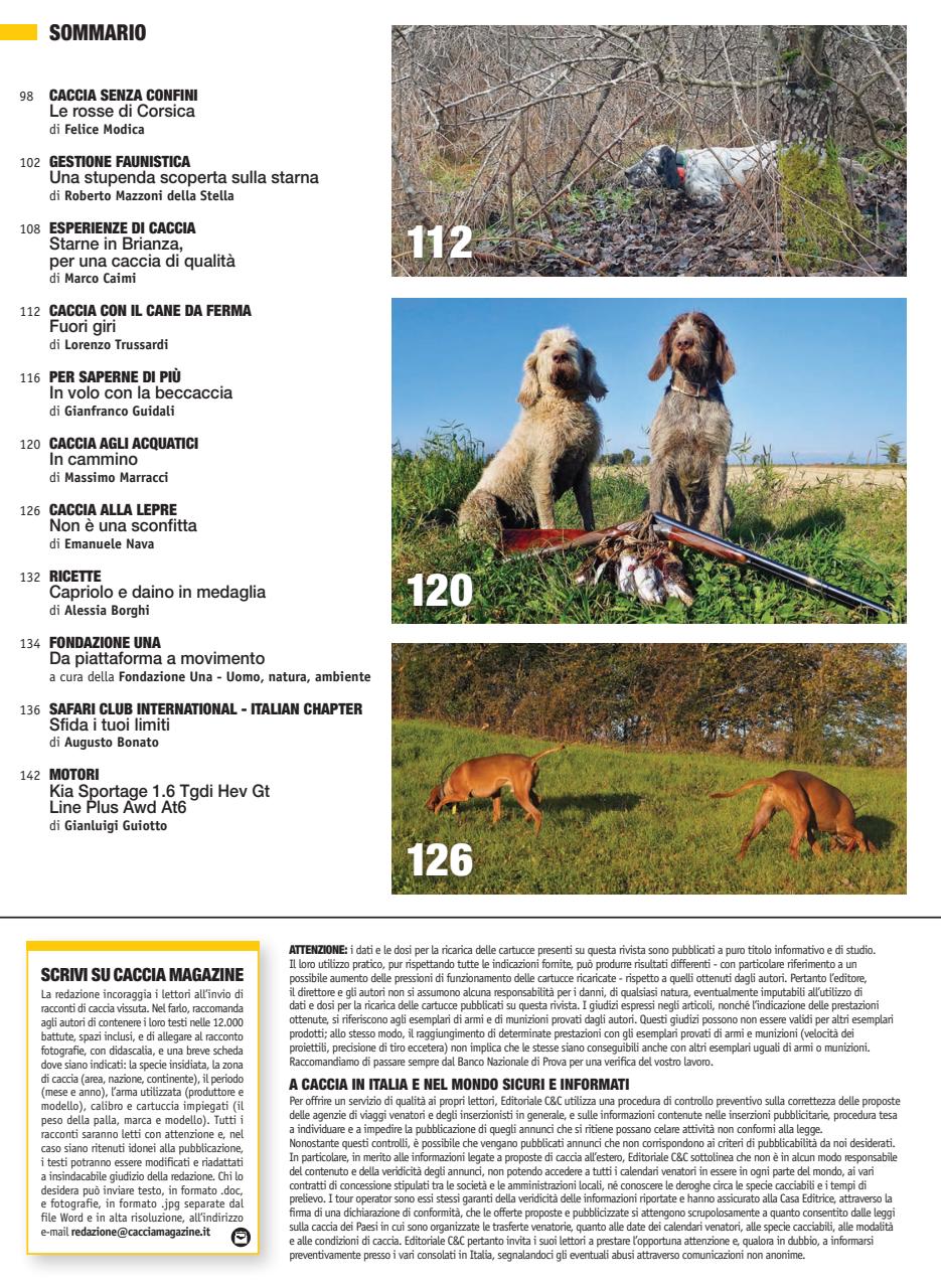 Caccia Magazine Preview Pages