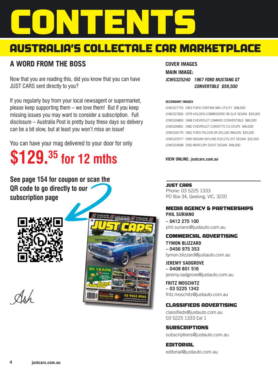 JUST CARS Preview Pages