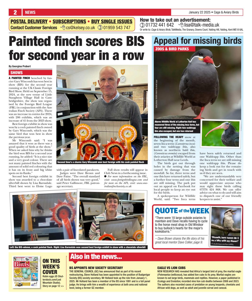 Cage & Aviary Birds Preview Pages