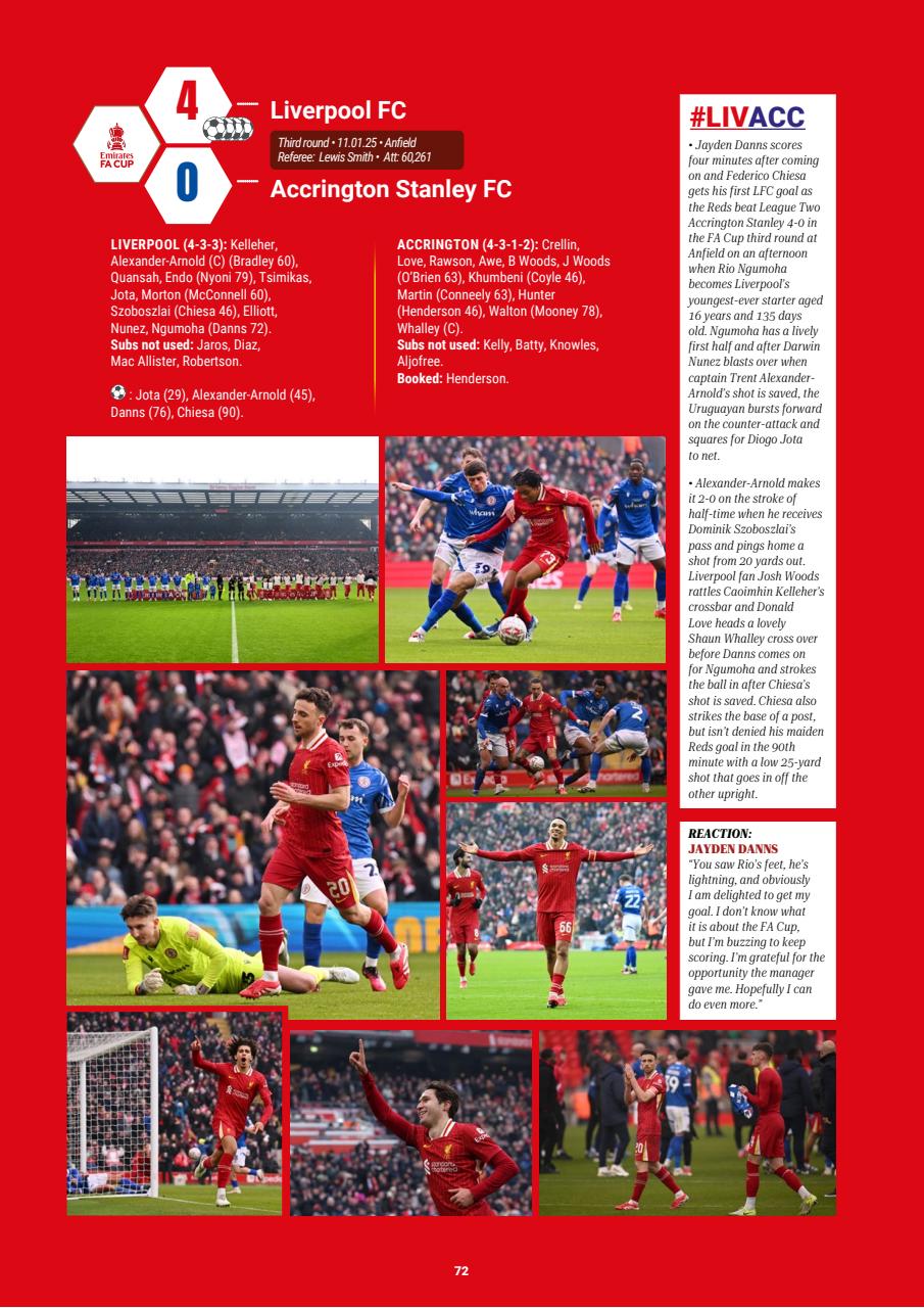 Liverpool FC Programmes Preview Pages