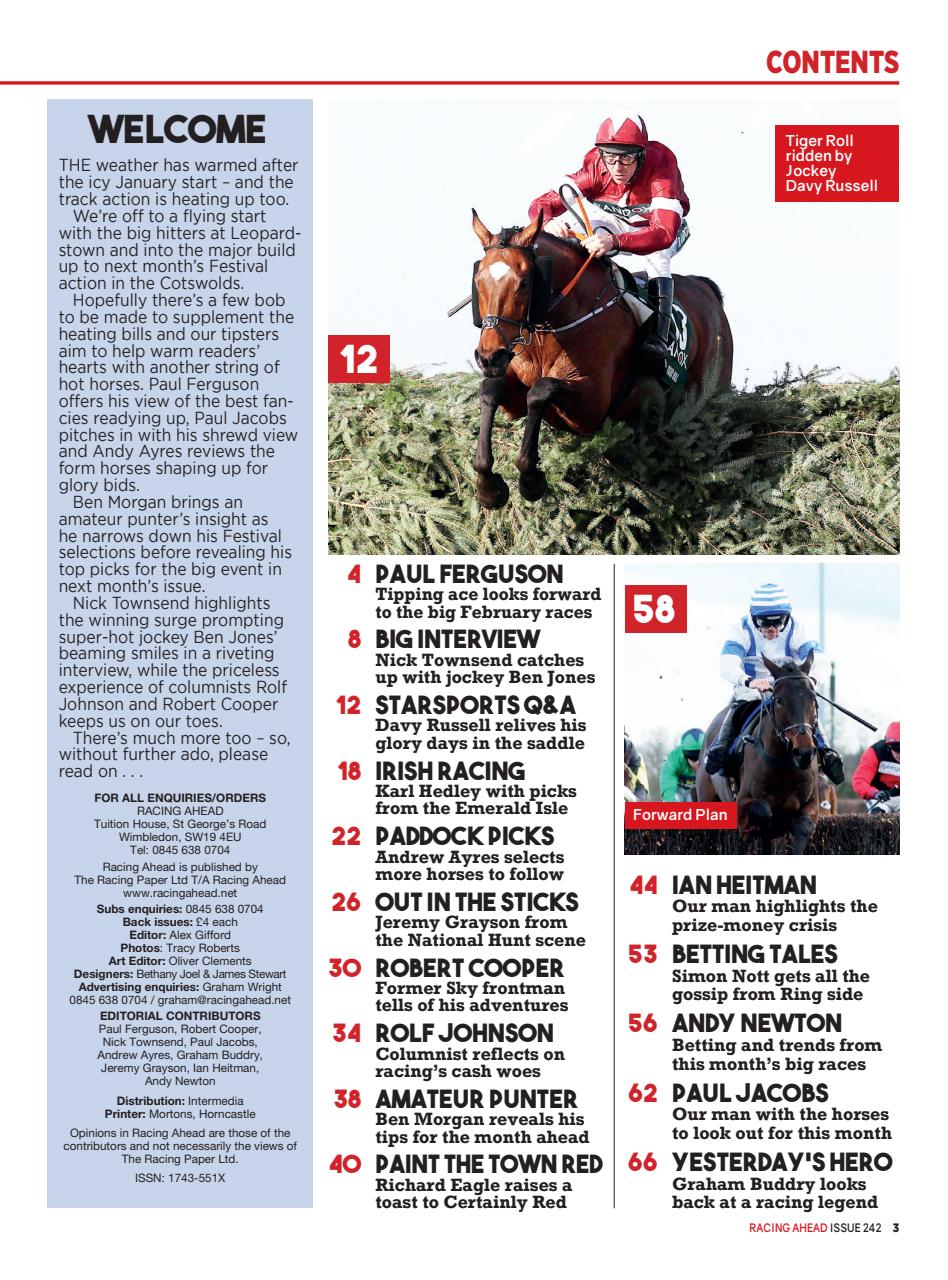 Racing Ahead Preview Pages