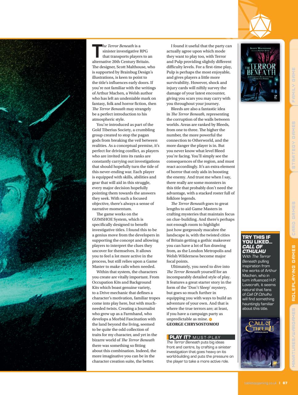 Tabletop Gaming Preview Pages