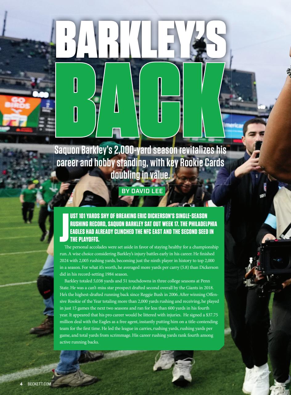 Beckett Football Magazine Preview Pages