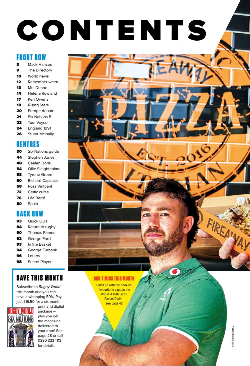Rugby World Preview Pages