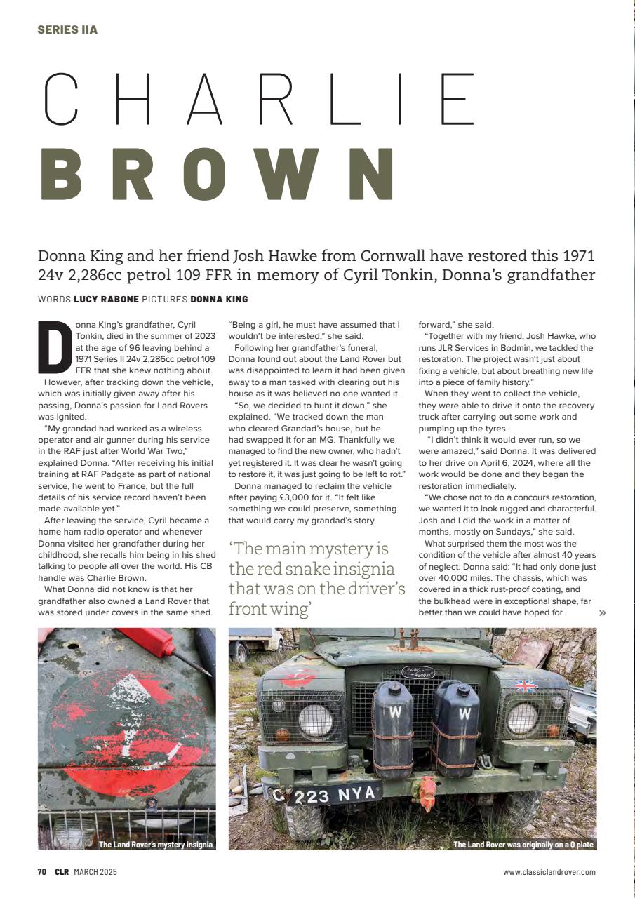 Classic Land Rover Magazine Preview Pages