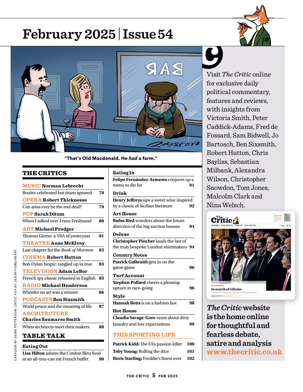 The Critic Preview Pages