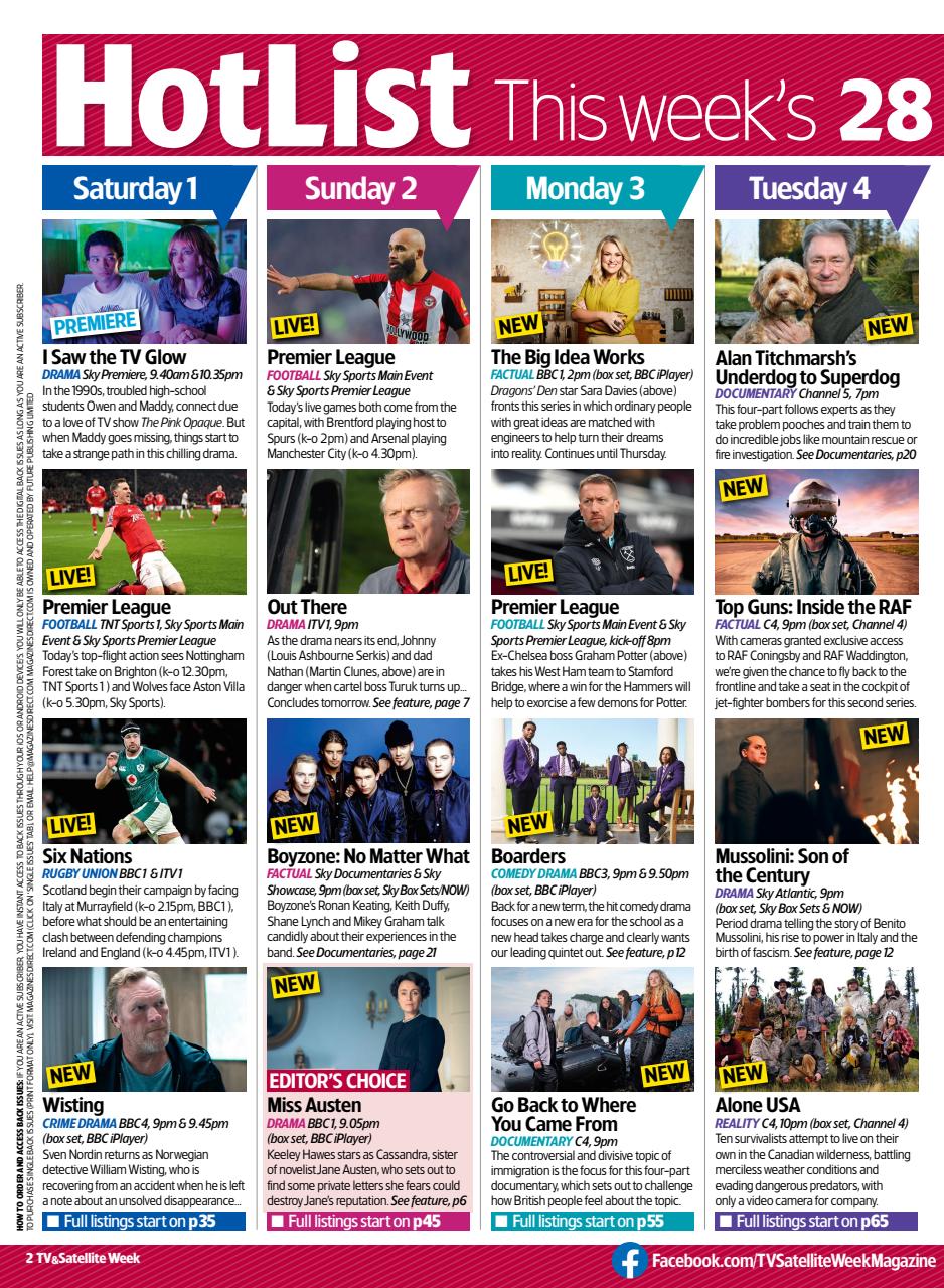 TV & Satellite Week Preview Pages