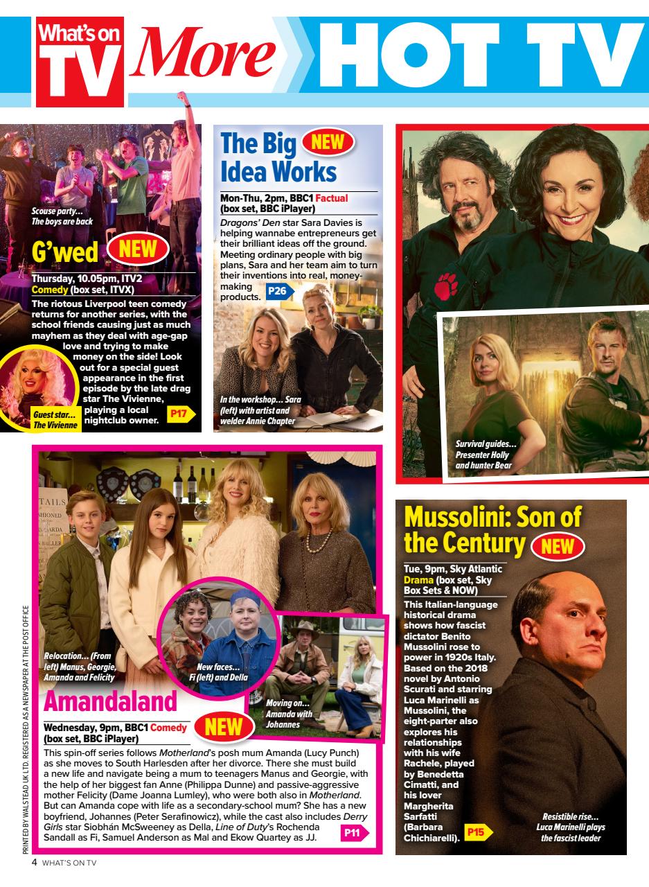 What's on TV Preview Pages