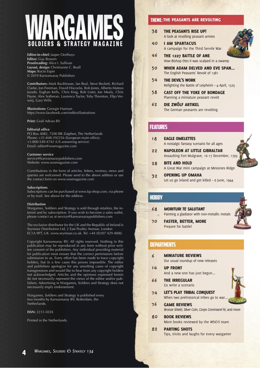 Wargames, Soldiers & Strategy Preview Pages