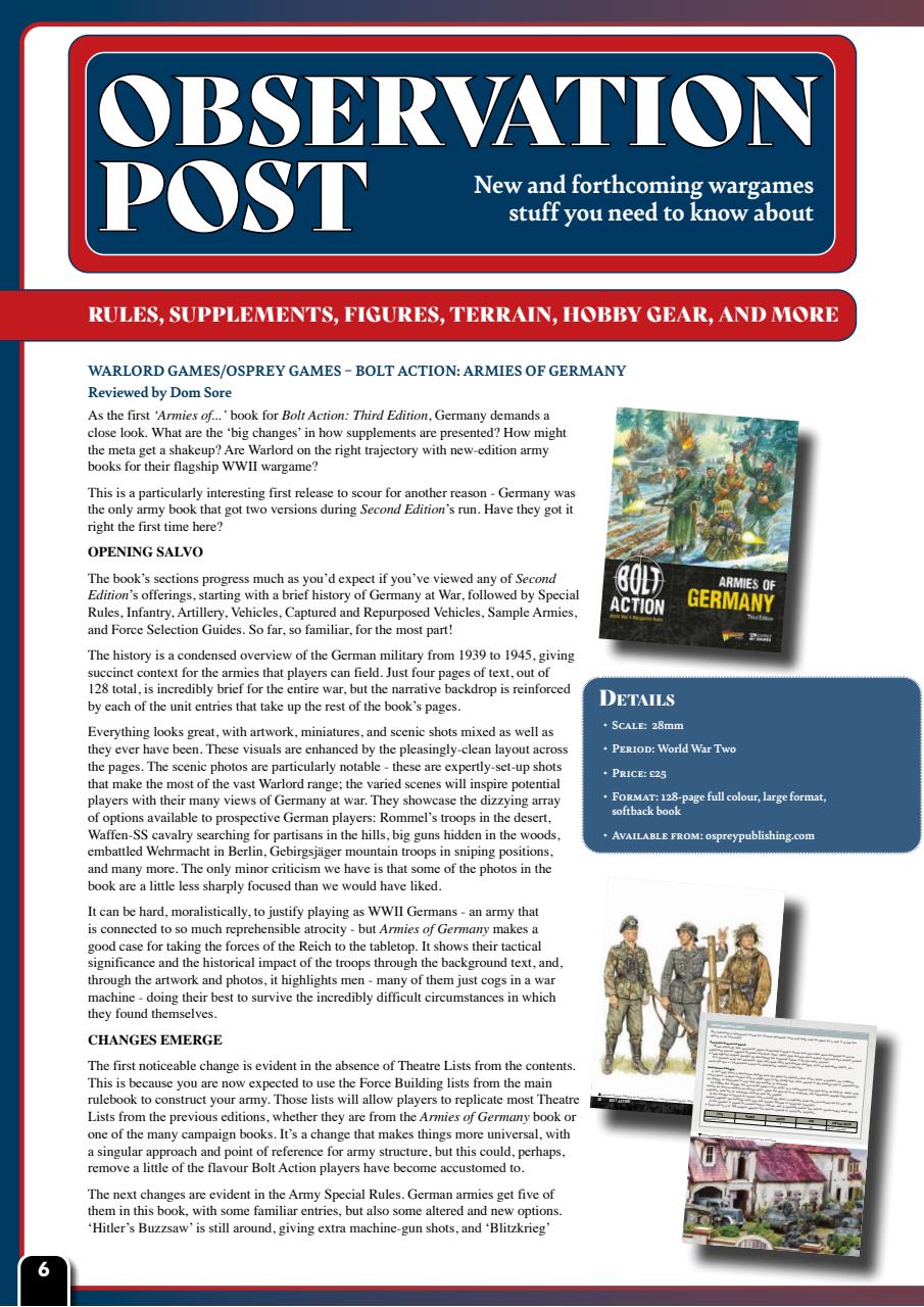 Wargames Illustrated Preview Pages