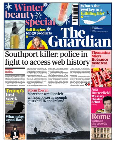 The Guardian Newspaper issue Saturday, 25 January 2025