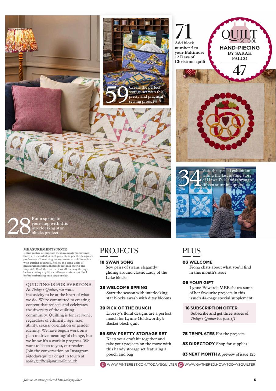 Today’s Quilter Preview Pages