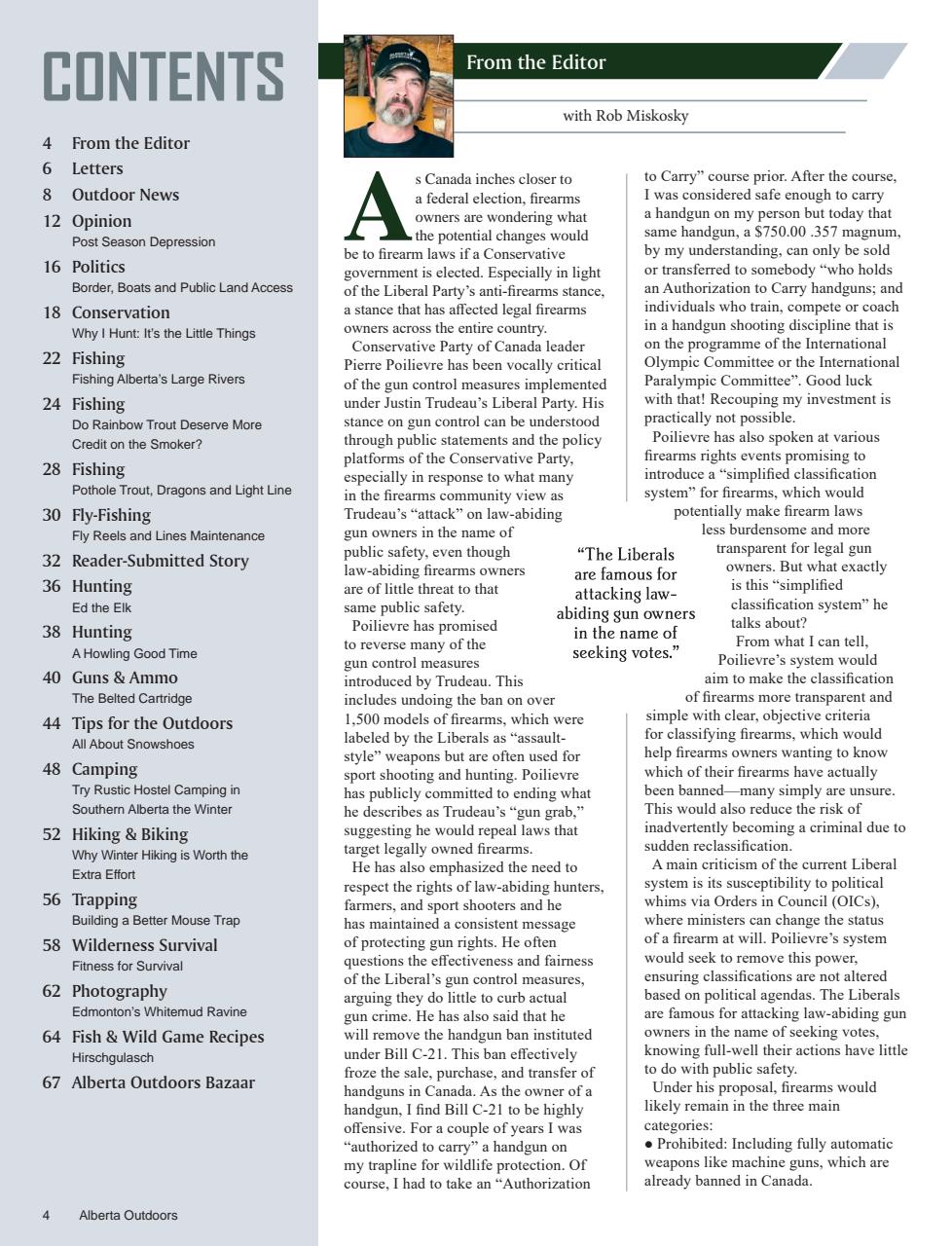 Alberta Outdoors Preview Pages