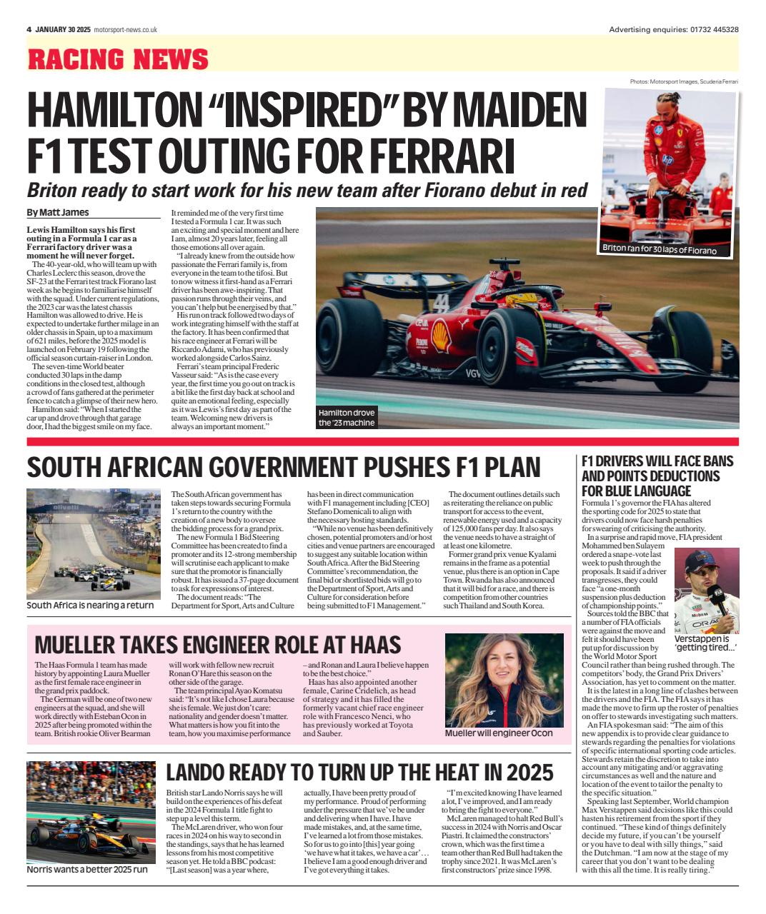 Motorsport News Preview Pages