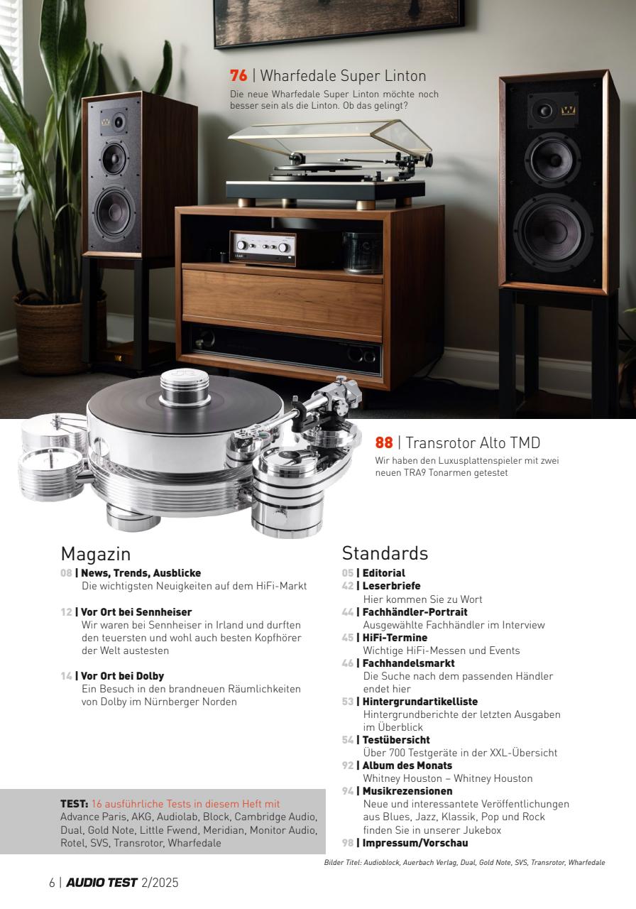 Audio Test Preview Pages