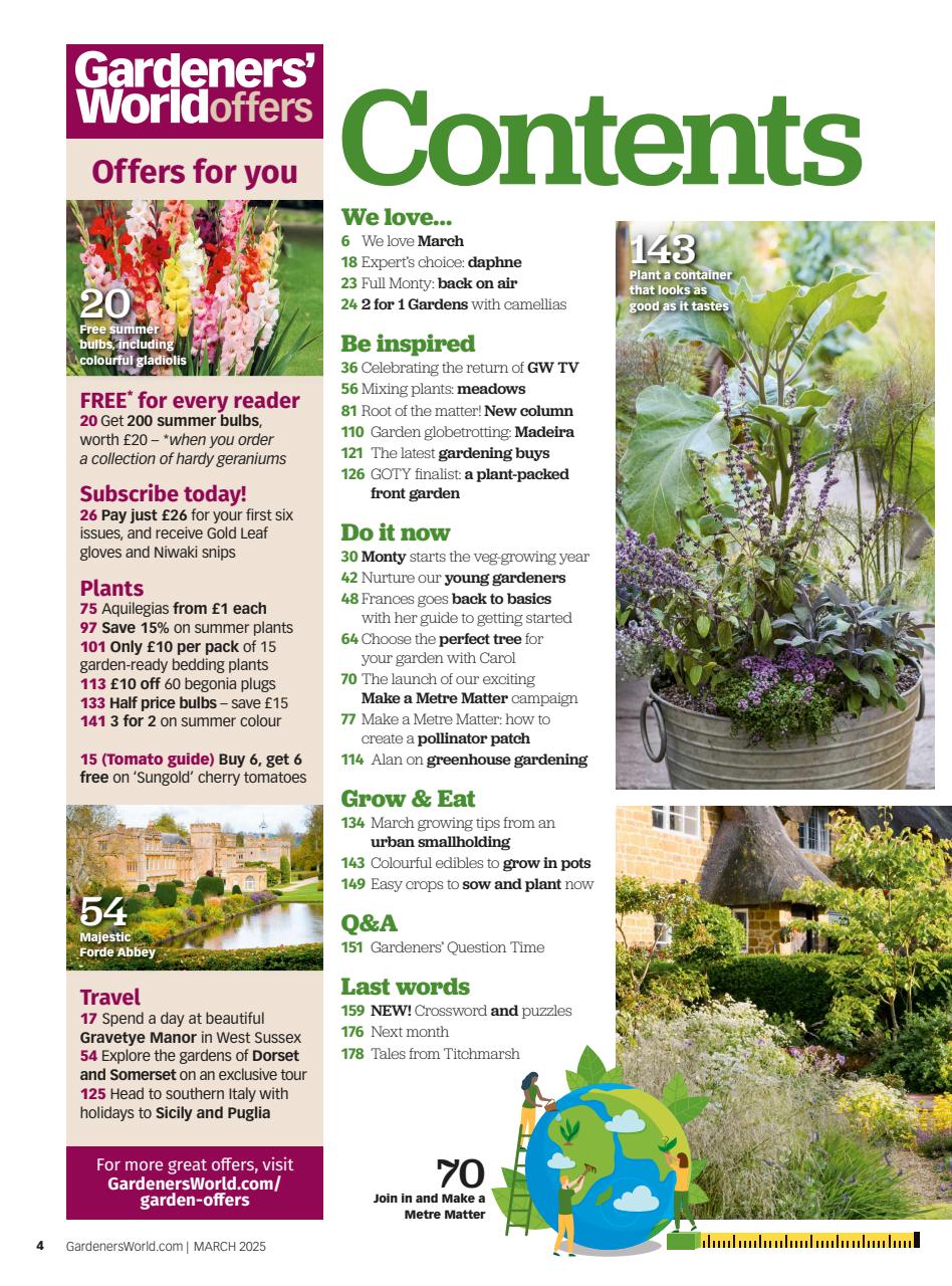 BBC Gardeners’ World Magazine Preview Pages