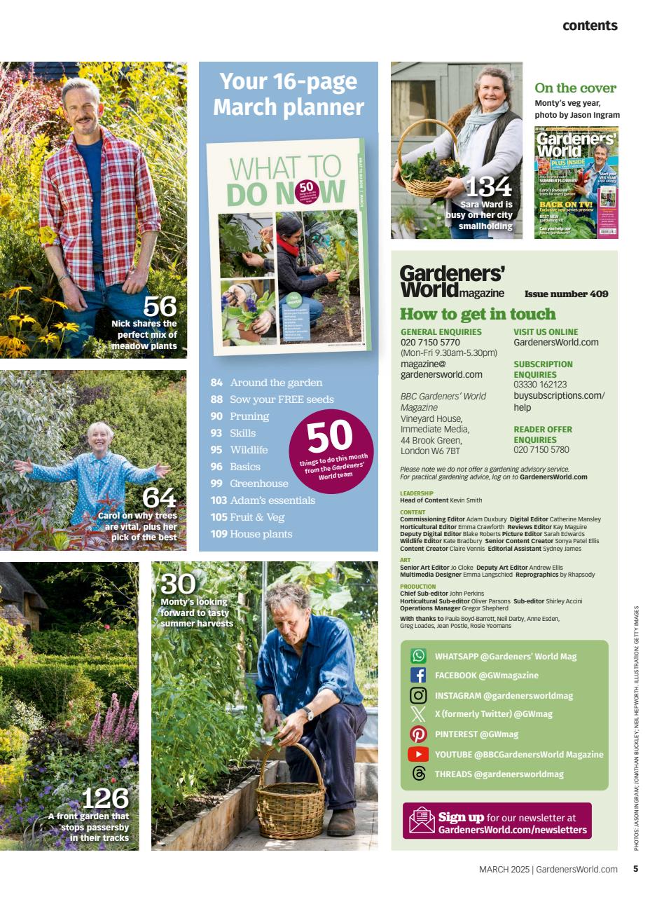 BBC Gardeners’ World Magazine Preview Pages
