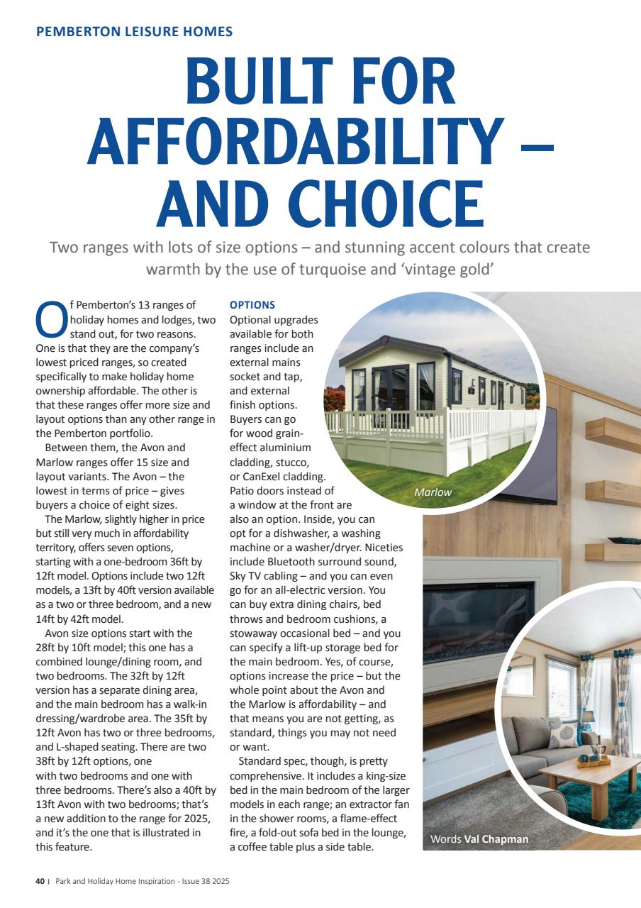 Park and Holiday Home Inspiration magazine Preview Pages