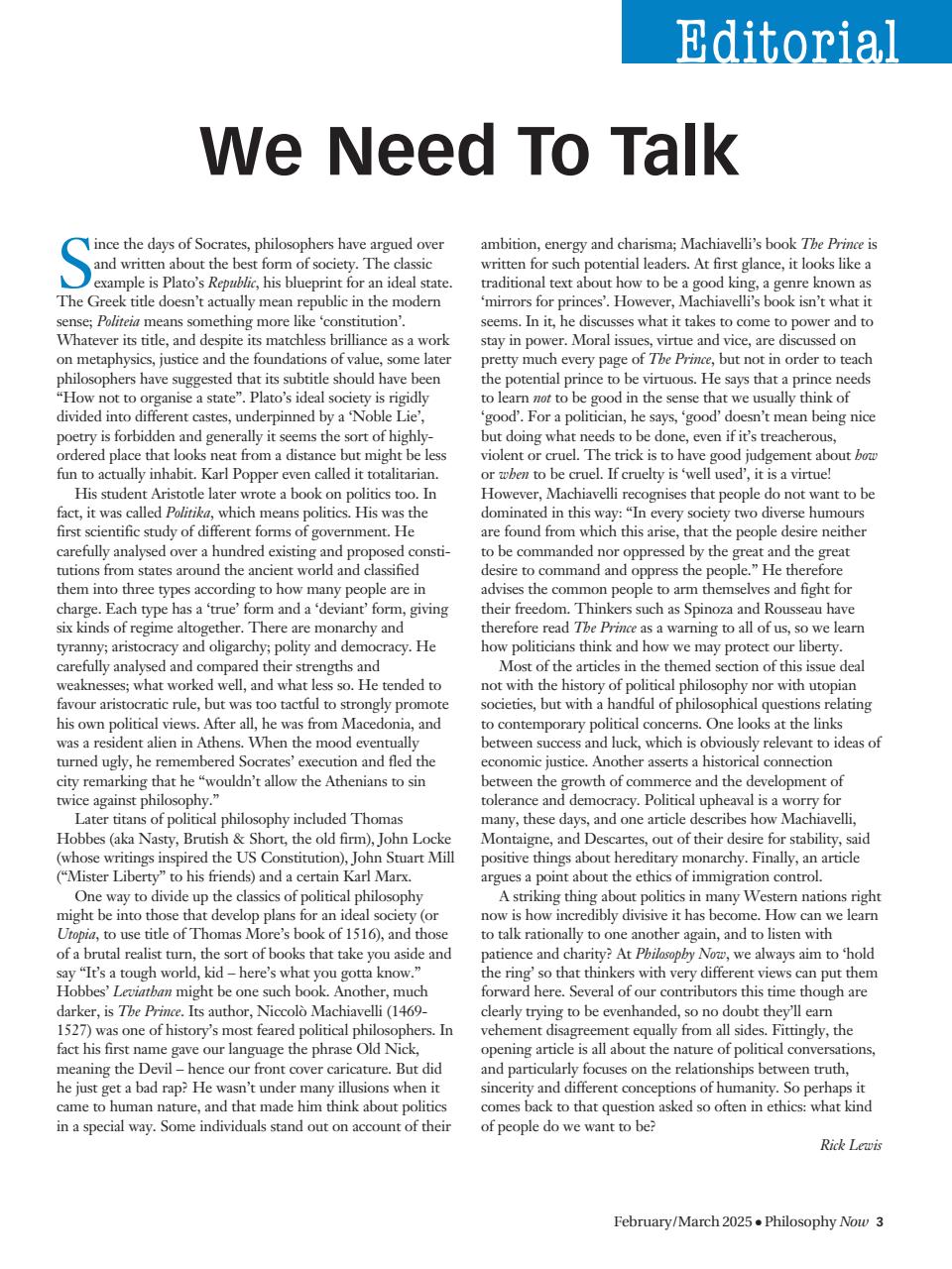 Philosophy Now Preview Pages