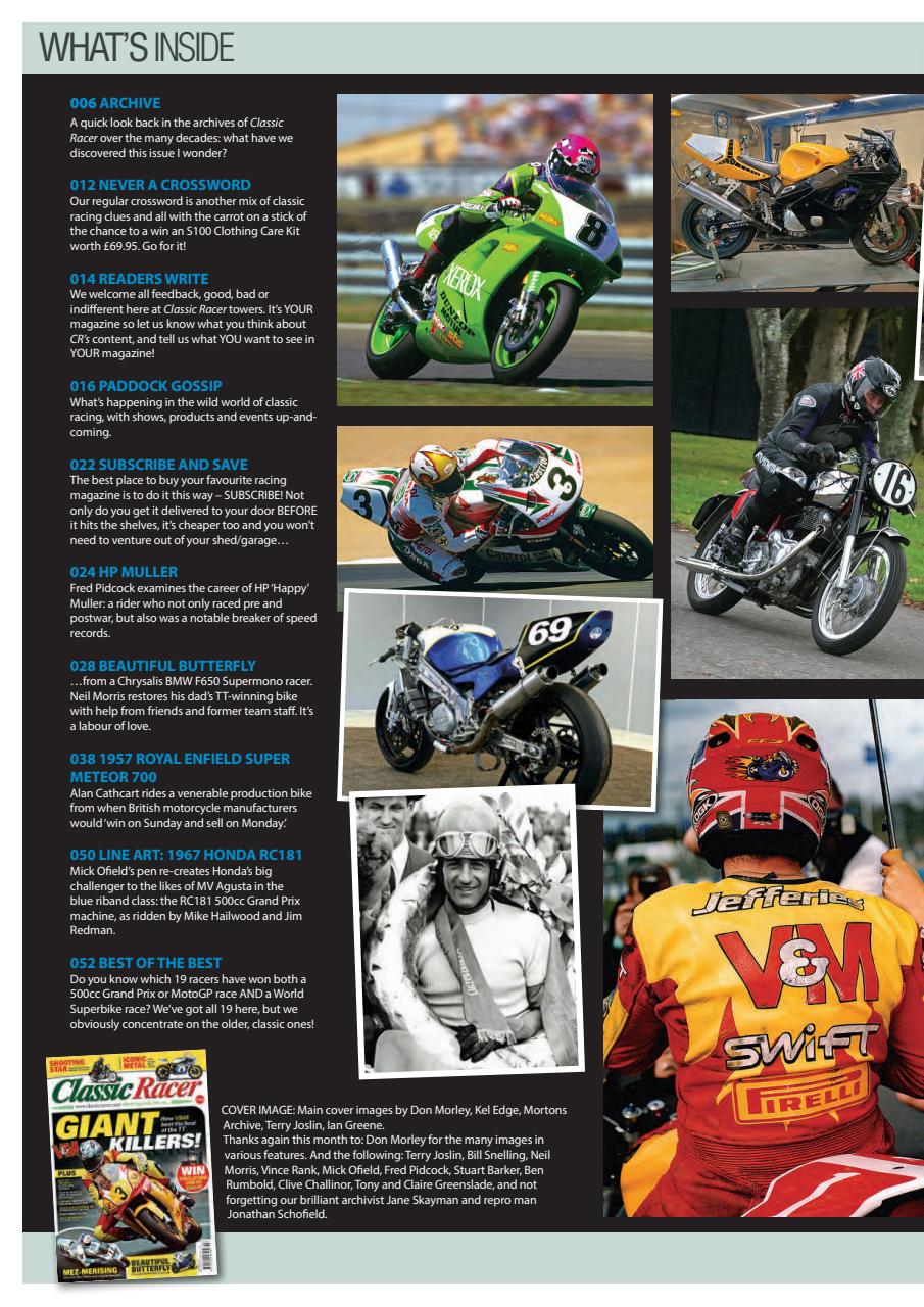Classic Racer Preview Pages