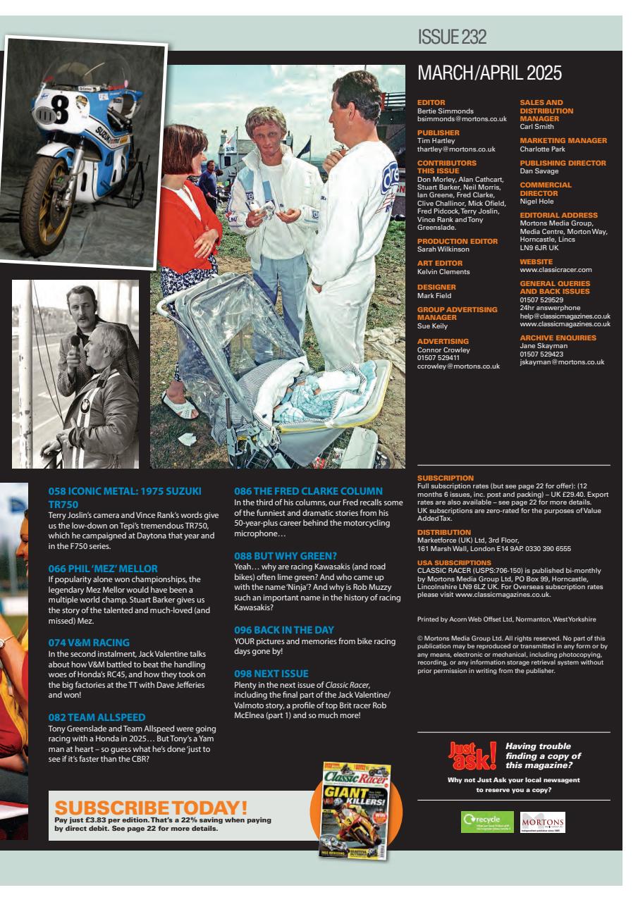 Classic Racer Preview Pages