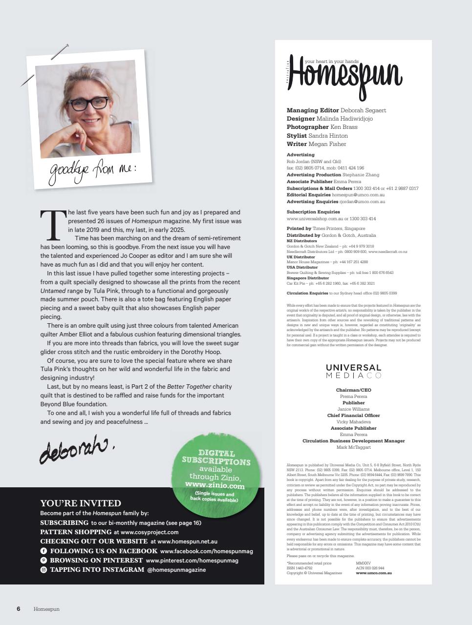 Homespun Preview Pages