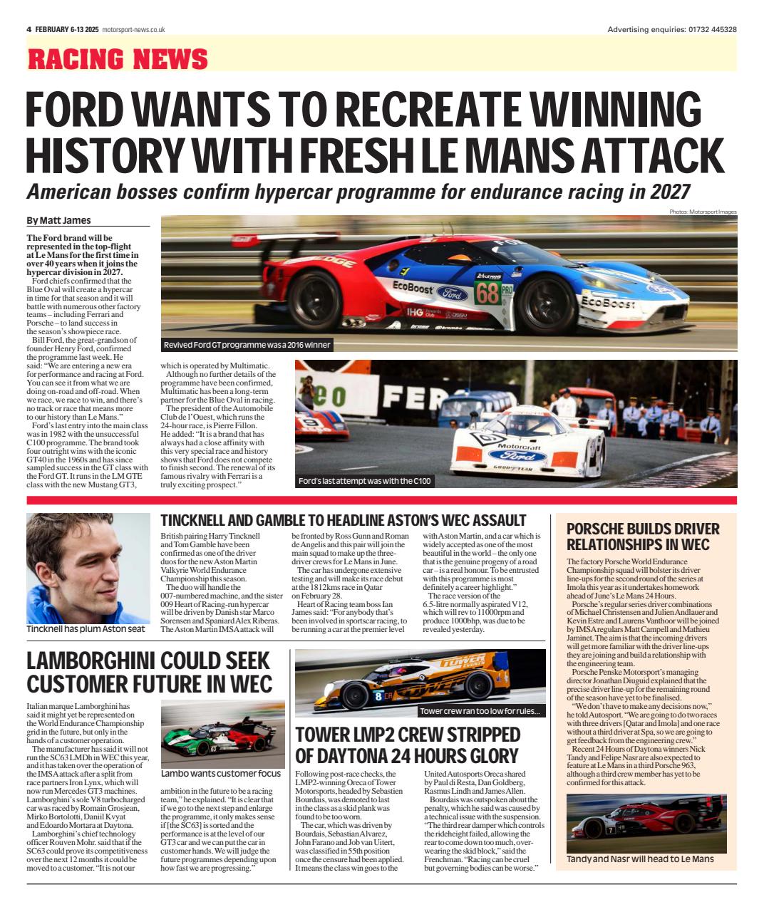 Motorsport News Preview Pages