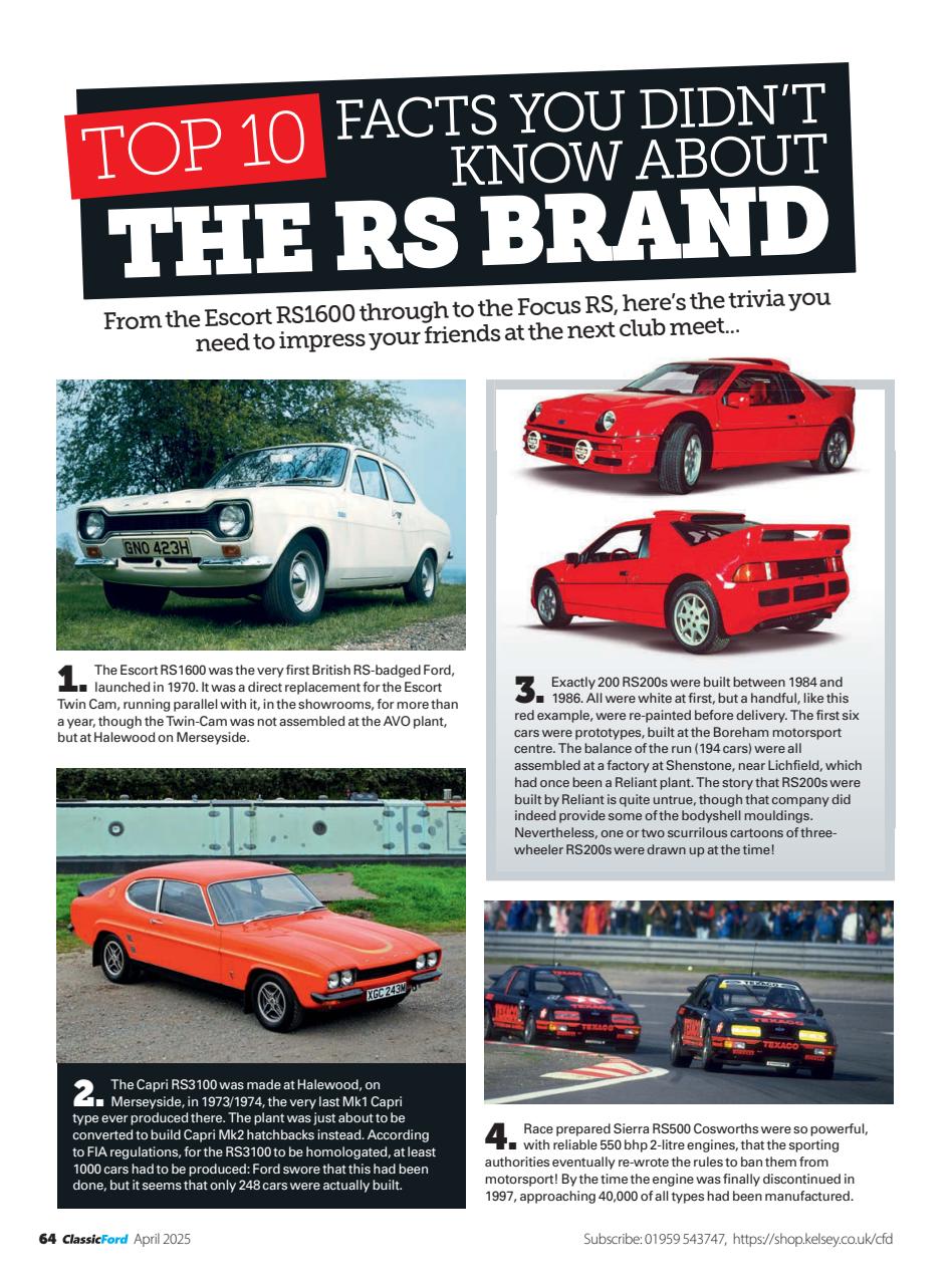 Classic Ford Preview Pages