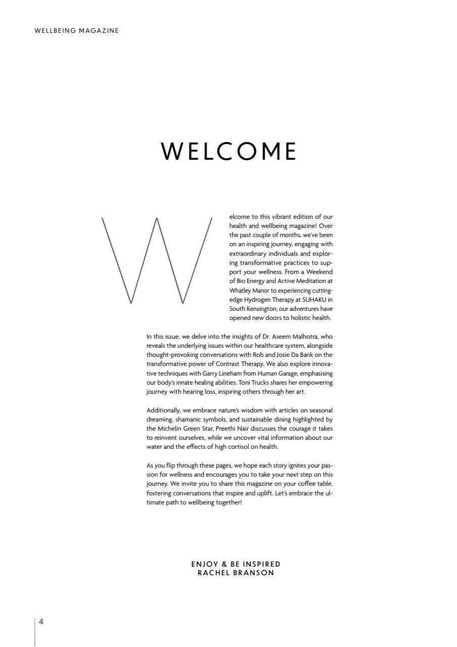 Wellbeing Magazine Preview Pages