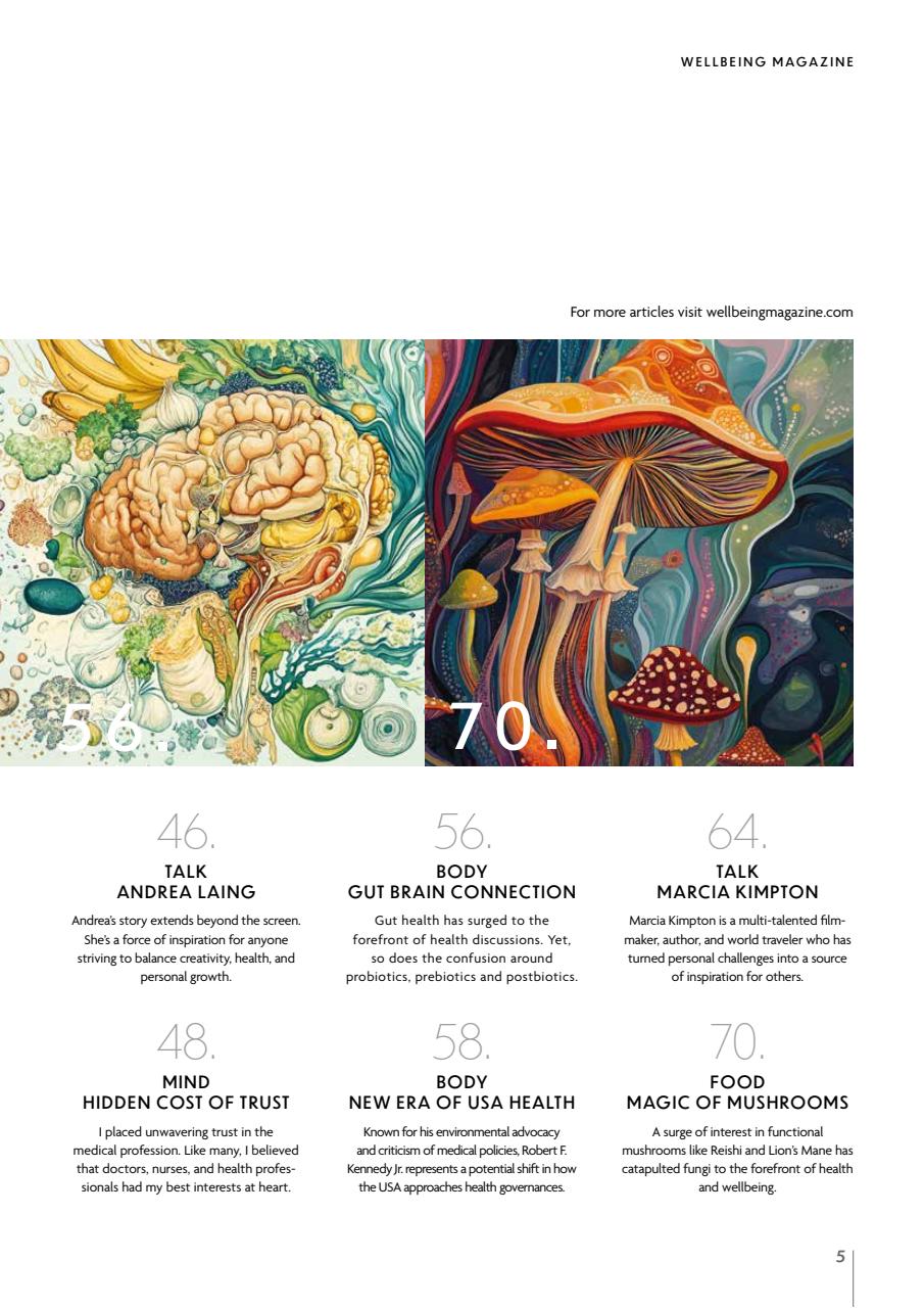 Wellbeing Magazine Preview Pages