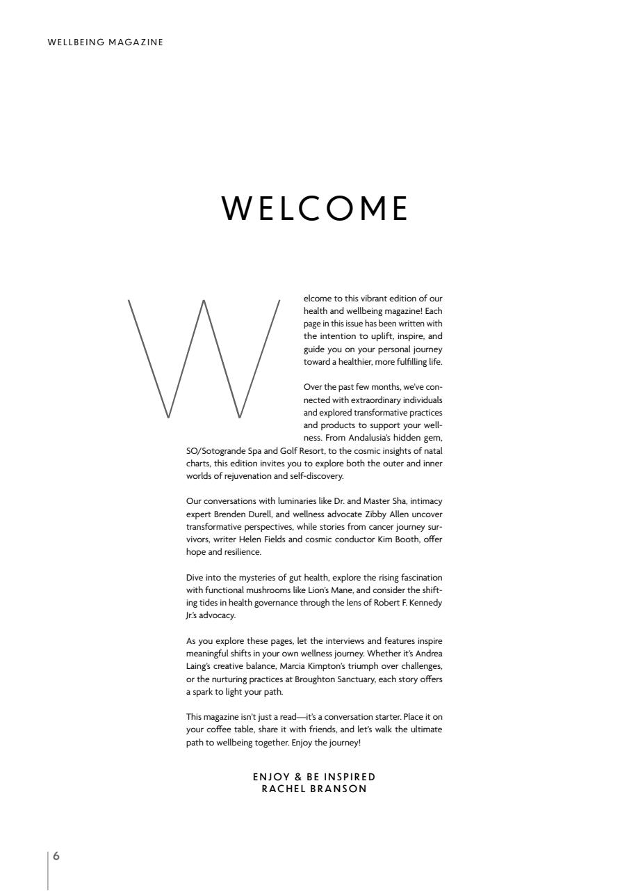 Wellbeing Magazine Preview Pages