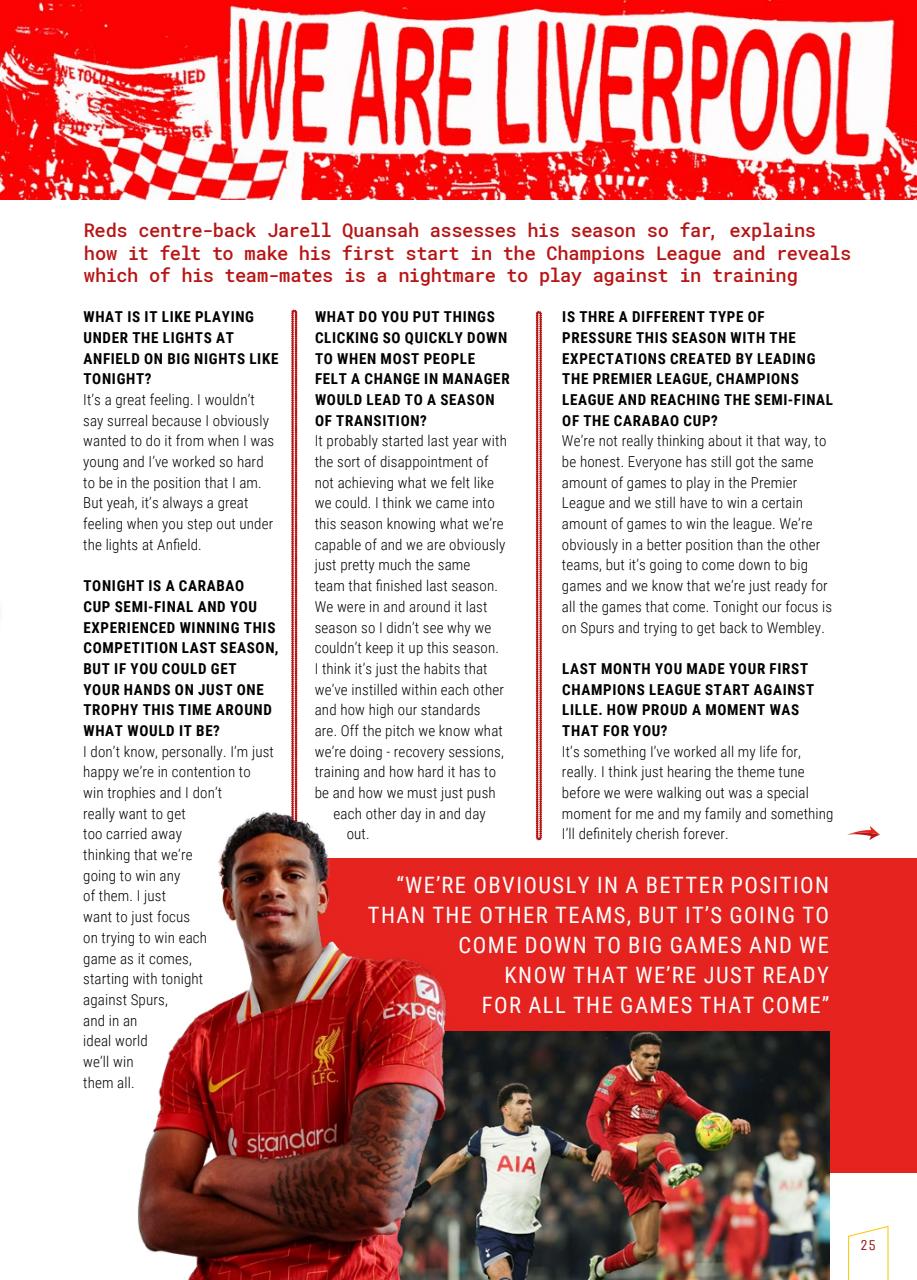 Liverpool FC Programmes Preview Pages