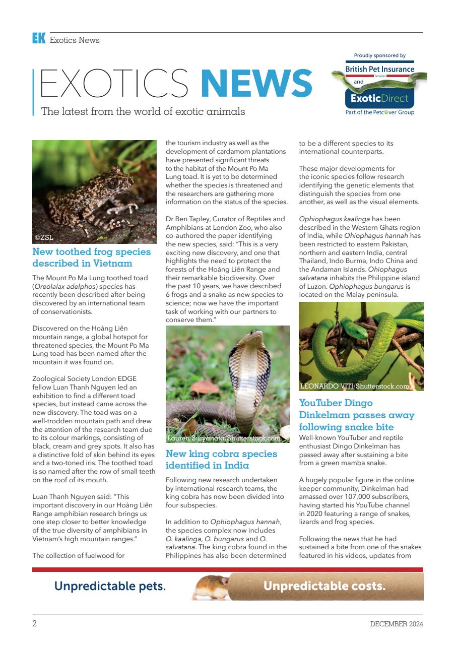 Exotics Keeper Preview Pages