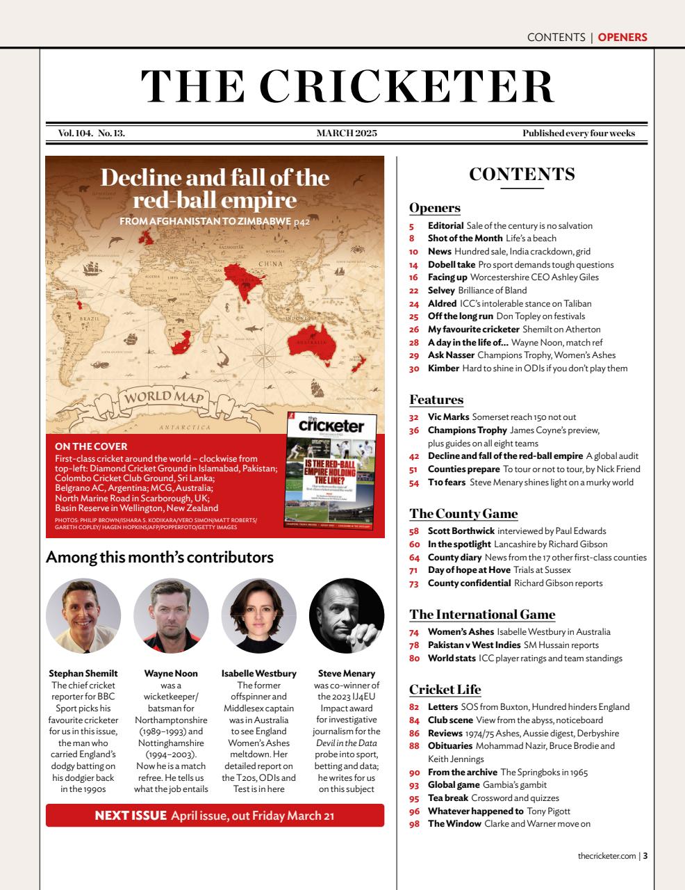 The Cricketer Magazine Preview Pages