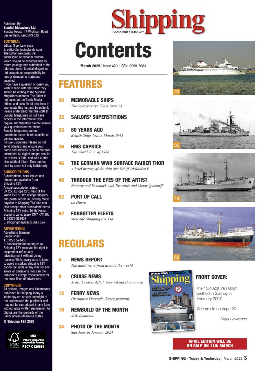 Shipping Today & Yesterday Preview Pages