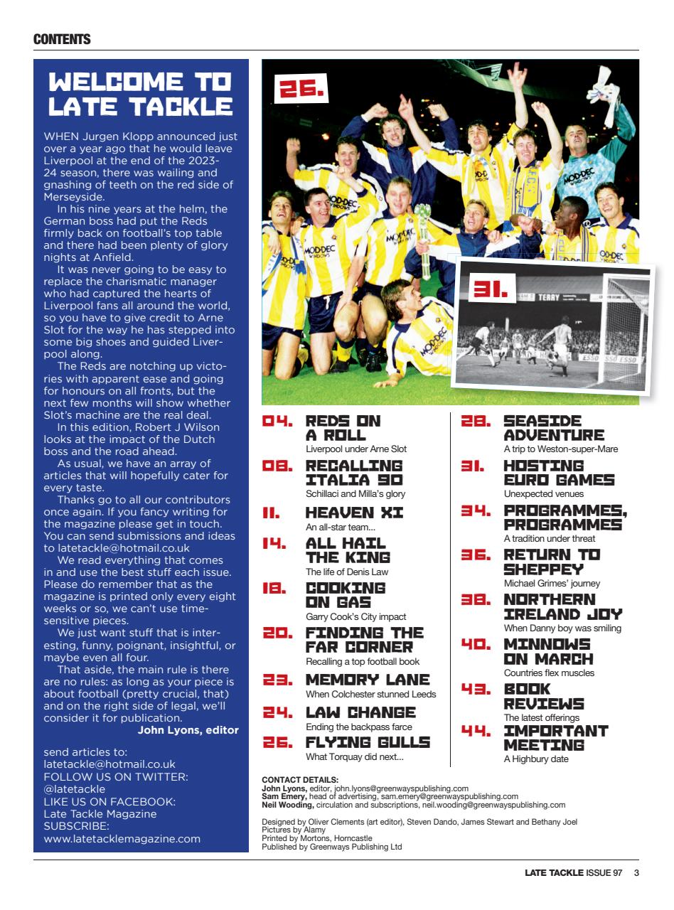 Late Tackle Football Magazine Preview Pages
